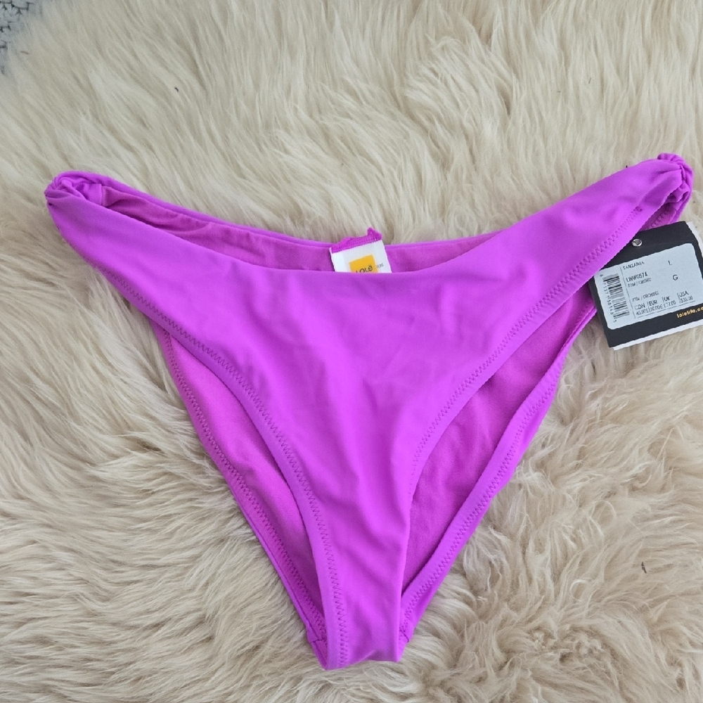 Lole "Tanzania", purple-pink High-Cut Bikini, Sz L  (M)